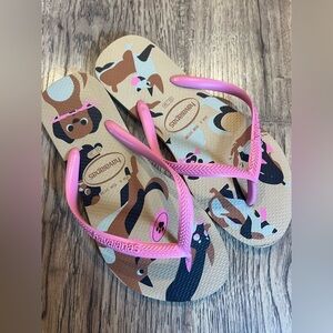 Havaianas Women's Slim Pets Flip Flop Sandal Size 6 EUC